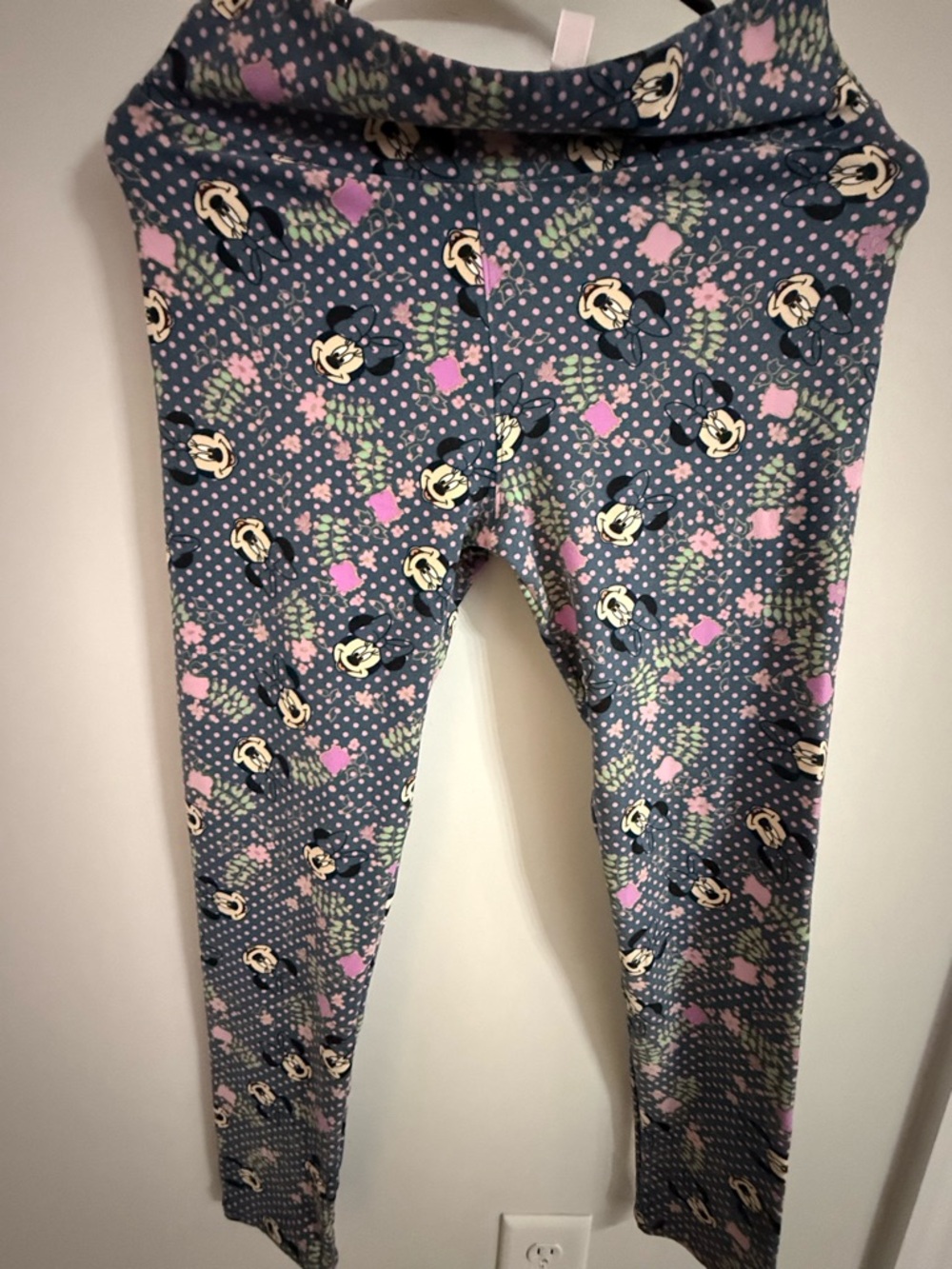 LulaRoe Minnie Mouse Navy & Pink Leggings OS